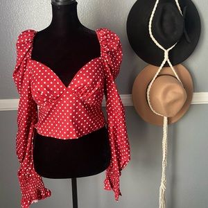 Polka dot blouse